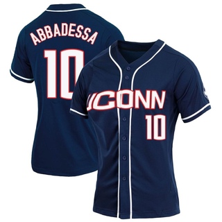 Jude Abbadessa Replica Navy Women's UConn Huskies Full-Button Baseball Jersey