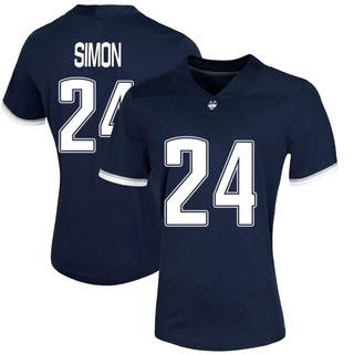 Julien Simon Game Navy Women's UConn Huskies Untouchable Football Jersey