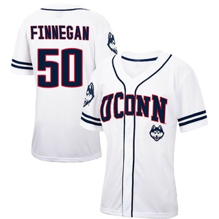 Kieran Finnegan Replica White Women's UConn Huskies Colosseum /Navy Free Spirited Baseball Jersey