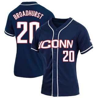 Luke Broadhurst Replica Navy Women's UConn Huskies Full-Button Baseball Jersey