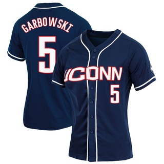 Matt Garbowski Replica Navy Women's UConn Huskies Full-Button Baseball Jersey