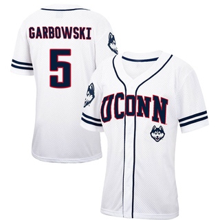 Matt Garbowski Replica White Women's UConn Huskies Colosseum /Navy Free Spirited Baseball Jersey