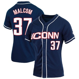 Matt Malcom Replica Navy Women's UConn Huskies Full-Button Baseball Jersey