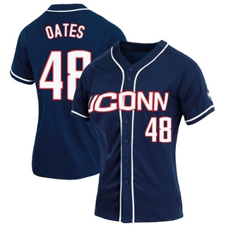 Michael Oates Replica Navy Women's UConn Huskies Full-Button Baseball Jersey