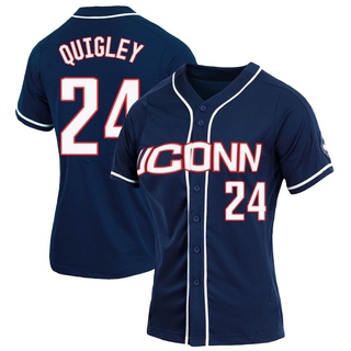 Michael Quigley Replica Navy Women's UConn Huskies Full-Button Baseball Jersey