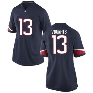 Nathan Voorhis Replica Navy Women's UConn Huskies Football Jersey