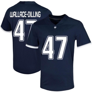 Nathaniel Wallace-Dilling Game Navy Men's UConn Huskies Untouchable Football Jersey