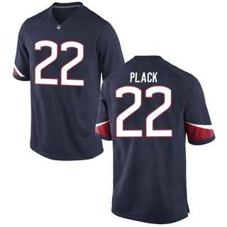 Noah Plack Game Navy Men's UConn Huskies Football Jersey