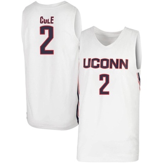 R.J. Cole Replica White Men's UConn Huskies Basketball Jersey