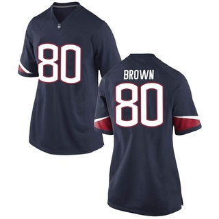 Rayonte Brown Game Brown Women's UConn Huskies Navy Football Jersey