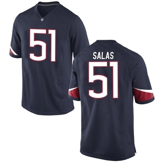 Roberto Salas Replica Navy Youth UConn Huskies Football Jersey