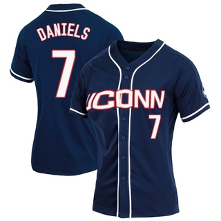 Ryan Daniels Replica Navy Women's UConn Huskies Full-Button Baseball Jersey