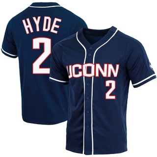 Ryan Hyde Replica Navy Men's UConn Huskies Full-Button Baseball Jersey