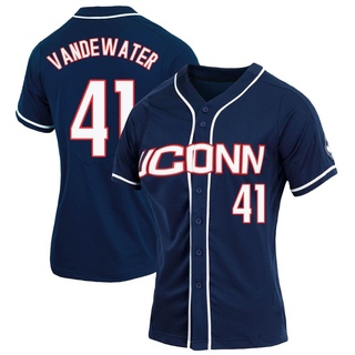 Ryan VanDeWater Replica Navy Women's UConn Huskies Full-Button Baseball Jersey