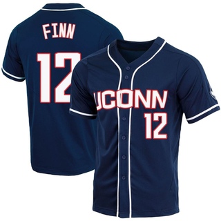 Sean Finn Replica Navy Men's UConn Huskies Full-Button Baseball Jersey