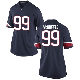 Sokoya McDuffie Game Navy Women's UConn Huskies Football Jersey