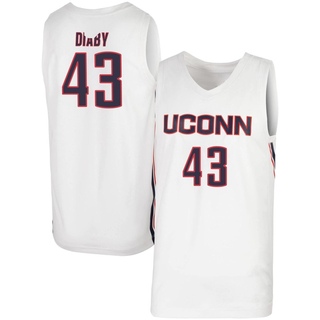 Souleymane Diaby Replica White Men's UConn Huskies Basketball Jersey