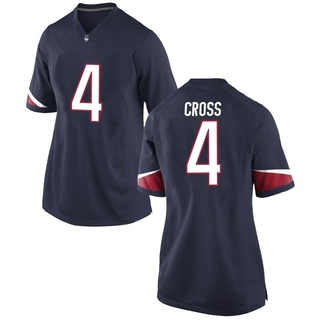 Stan Cross Game Navy Women's UConn Huskies Football Jersey