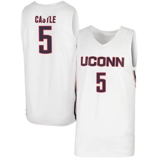 Stephon Castle Replica White Men's UConn Huskies Basketball Jersey