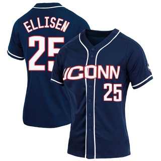 Thomas Ellisen Replica Navy Women's UConn Huskies Full-Button Baseball Jersey