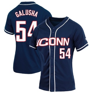 Thomas Galusha Replica Navy Women's UConn Huskies Full-Button Baseball Jersey