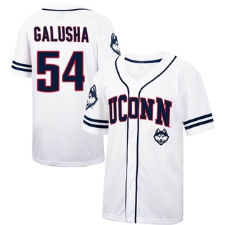 Thomas Galusha Replica White Men's UConn Huskies Colosseum /Navy Free Spirited Baseball Jersey