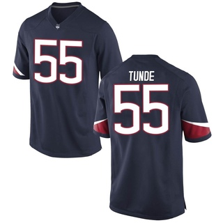 Toluwanimi Tunde Game Navy Men's UConn Huskies Football Jersey