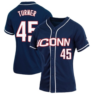 Tommy Turner Replica Navy Women's UConn Huskies Full-Button Baseball Jersey