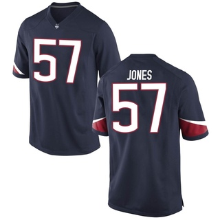 Travis Jones Game Navy Men's UConn Huskies Football Jersey