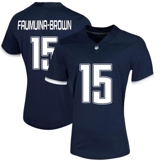 Tui Faumuina-Brown Game Brown Women's UConn Huskies Navy Untouchable Football Jersey