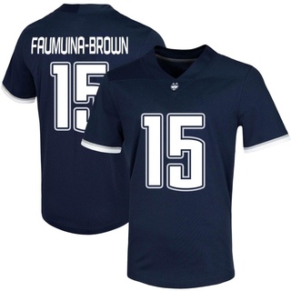 Tui Faumuina-Brown Game Brown Youth UConn Huskies Navy Untouchable Football Jersey