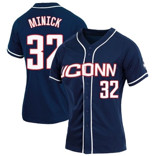 Tyler Minick Replica Navy Women's UConn Huskies Full-Button Baseball Jersey