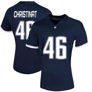 Zach Christinat Game Navy Women's UConn Huskies Untouchable Football Jersey